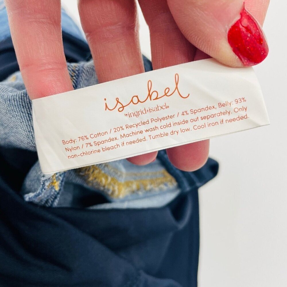 Isabel Maternity by Ingrid & Isabel Size 10 Over Belly Full Panel Jean Shorts - Picture 7 of 7